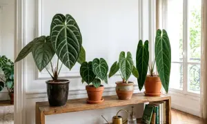 Collection d'anthuriums aux feuilles luxuriantes, parfaits pour un intérieur. L'anthurium entretien facile pour une touche tropicale.