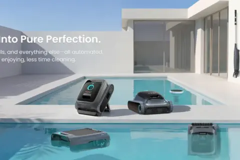 Robots nettoyeurs de piscine autonomes pour un entretien facile. Profitez de votre piscine, ils s'occupent du reste.